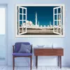 Mezquita comercio exterior más vendido efecto creativo 3D pegatinas de ventana falsa decoración pared sala de estar dormitorio