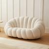 Sofá Perezoso Silla Calabaza Lujo Ligero Tatami Una Persona Vellón de Cordero Estilo Crema Dormitorio Balcón Sofá Silla Casual