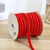 Cinto de Flocagem Flash Phnom Penh 1cm Fita Vermelha Estampada Cinto de Veludo Dourado Fita para Roupas Bolsas Acessórios de Vestuário
