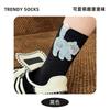 Calcetines de Huevo de Gato de Dibujos Animados 2025 para Mujer, Estilo Delgado Lindo para Otoño e Invierno, Calcetines Largos Divertidos Estilo Japonés, Populares en Xiaohongshu