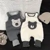 Macacão de Lã com Forro Fofo Estilo Coreano para Meninos e Meninas, Roupa de Inverno Grossa e Quente Super Fofa para Bebês para Uso Externo