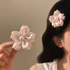 Pinza para el cabello de flor de cerezo rosa para niña, perla, Ins, linda horquilla de flor, broche, pinza lateral para flequillo, accesorios para el cabello