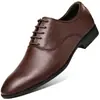 Zapatos de Cuero Casual de Negocios para Hombre Zapatos de Punta Negra Estilo Coreano para Hombre Moda Juvenil Zapatos de Vestir Británicos para Hombre Zapatos de Cuero Casual para Pierna