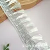 5,5cm Franja de Borla Dourada e Prateada Renda com Franja Ondulada para Roupas, Cortinas, Toalhas de Mesa, Artesanato e Acessórios Decorativos