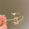 Pulsera de Oso de Lujo Ligero de Alta Gama 2023 Chapada en Oro Real Pulsera de Circonitas Micro-incrustación Pulsera Combinable J357