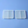 Caja de Polipropileno de 2 Compartimentos para Embalaje Reciclable y Almacenamiento de Accesorios y Piezas Pequeñas, Caja Organizadora Transparente de Plástico de Doble Compartimento para Hilo y Agujas