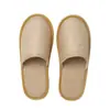 Pantuflas Desechables de Algodón y Lino para Hotel, Hospitalidad en Casa, Portátiles, Engrosadas, Antideslizantes, Media Tapa, Todo Incluido, Pantuflas para Huéspedes Personalizadas