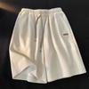 Shorts de seda verde gelo feminino, roupa esportiva casual de verão, solto, para todos os tipos de uso, calça larga para casa, comprimento médio