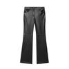 Ropa de Mujer Transfronteriza al por Mayor Otoño Nuevo Estilo Retro Americano de Moda Piernas Largas Chica Atractiva Ajustado Cuero PU Pantalones Acampanados