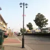 Lámpara de Jardín de Poste de Aluminio de Doble Cabezal, Lámpara de Calle para Comunidad, Lámpara para Césped de Proyecto de Jardín de Villa, Lámpara para Camino de Parque Paisajístico, Lámpara de Poste Alto