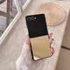 Funda de Teléfono Espejo Cosmético Tricolor Adecuada para Samsung Z Flip7 Tendencia Z Flip6/5/4/3 Funda Protectora de Cobertura Completa