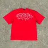 Estilo Tendência Europeu e Americano Americano Street Estampa Simples de Letras Versátil Casual Esportivo Y2K Wear Camiseta Pequena com Decote em V