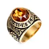 Comercio Exterior Joyería al por Mayor Soldado Europeo y Americano Ancla Naval Anillo Militar Anillo de Acero de Titanio para Hombres Anillo con Piedra Preciosa