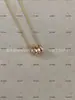 Xiaohongshu Artesanato Fino V Ouro 18K Ouro Rosé Mini Pingente de Mola Totalmente Cravejado com Diamantes Corrente para Clavícula Colar para Cintura Fina Corrente para Clavícula