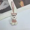 Schnauzer Perro Cuero Regalo Collar Personalizado Cachorro Creativo Llavero para Coche Colgante para Bolso Al por Mayor