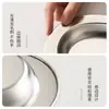 Plato Doble de Acero Inoxidable Coreano Plato Dividido Plato Creativo para Snacks Plato para Platos Fríos Plato para Snacks Comida Frita Plato Pequeño Plato Plano