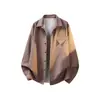 2026 Nueva Camisa de Lino de Estilo Old Money para Hombre Japonés con Cuello, Holgada, de Manga Larga, Talla Grande, Moda Casual, Camisa Cardigan