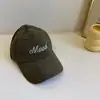 Gorra de Béisbol Bordada con Letra Simple Retro para Mujer, Ala Ancha, Corona Profunda que Hace que la Cara Parezca Más Pequeña, Protección Solar, Ala Suave, Gorra tipo Pico para Hombre