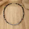 Colar Turquesa Novo Masculino Transfronteiriço Colar Punk Feito à Mão Colar de Pedra Europeu e Americano Design de Nicho Colar Hip-Hop
