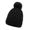 Atacado Novos Chapéus de Lã Chenille de Inverno para Mulheres com Forro de Fleece Quentes Fashionáveis Chapéus de Tricô para Mulheres Chapéus Pulôver para Ciclismo