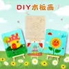Dia das Crianças Quadro de Desenho DIY Pai e Filho Quadro de Argila Floco de Neve Pintura Graffiti Colorir Jardim de Infância Quadro de Desenho de Madeira Suporte