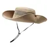 Sombrero de Malla Transpirable para Hombre con Protección Solar para Primavera y Verano, Sombrero de Sol de Ala Ancha, Sombrero de Montañismo para Exteriores, Sombrero Vaquero de Pescador Multiusos para Mujer