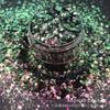 Serie Popular de Amazon Manicure Polvo de Brillo Camaleón Lentejuelas Set DIY Slime Hecho a Mano Material para Fundas de Teléfono Móvil