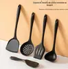 Espátula de Silicone para Panela Antiaderente Espátula Especial Resistente a Altas Temperaturas Conjunto de Utensílios de Cozinha Domésticos Espátula Anti-Queimadura Colher de Sopa Conjunto de Cinco Peças