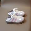 Sapatos Infantis 2026 Verão Novo Estilo Coreano Bebê Menina Cadarço Sola Macia Casual Slip-On Sapatos Sandálias Esportivas Infantis