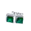 Brincos de Prata S925 com Esmeralda de Cultivo para Mulheres, Brilhantes Cravejados com Diamantes, Versáteis para Uso Diário, Presente, Brincos Vintage de Alto Padrão