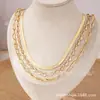 3 peças de colar simples retrô europeu e americano estilo étnico personalidade característica corrente de cobra corrente de amor colar feminino Qingdao atacado