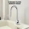 Torneira de Cozinha Extensível Cor Cinza-Arma de Cobre Puro para Uso Doméstico, Adequada para Pia e Lavagem de Louça, com Água Quente e Fria e Recursos Anti-Salpicos