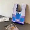 Lembrancinhas do Dia da Deusa, Sacolas de Presente para o Dia da Mulher, Bolsas de Tricô Florais, Bolsas de Mão de Primavera, Bolsas de Mão Versáteis