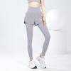 Calça Legging Yoga Falsa de Duas Peças para Mulheres, Calça Fitness Outono e Inverno para Usar por Cima, Levanta Bumbum, Treino de Corrida, Calça Yoga Justa Atacado