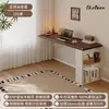 Mesa de madeira maciça com estante, mesa integrada para quarto, penteadeira de canto para uso doméstico, gaveteiro, mesa de estudo para estudante, mesa para computador de mesa