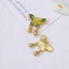 Colgante de Flor Lirio de los Valles Mariposa Goteando Oro Antiguo que Conserva el Color Exquisito Colgante de Bendición Accesorios de Pulsera Collar Joyería DIY