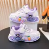 Zapatillas de Dibujos Animados para Niñas Pequeñas Modelo Primavera 2026 Estilo Coreano Zapatos de Correr de Cuero para Niños Zapatos Casuales para Niños