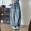 Jeans de trabajo estilo americano para mujer, colección de otoño 2026, modernos y versátiles, tiro alto, corte holgado, pierna recta, pierna ancha y pierna curva