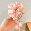 Elástico de Cabelo Oversized Estilo Coreano Intestino de Porco, Corda de Cabelo Versátil com Renda de Bolinhas, Elástico para Rabo de Cavalo Alto, Elástico de Borracha, Acessório de Cabelo de Alta Qualidade