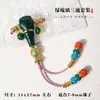Set de Tres Piezas de Vidrio Verde Pulsera Hecha a Mano DIY Cabeza de Buda Vajra 108 Accesorios Cuentas Accesorios Colección de Joyería