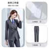 Traje gris para hombre y mujer, traje de rayas para negocios, traje ajustado microelástico, traje formal de temperamento, ropa de trabajo de primavera