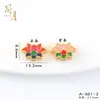 Cuentas Espaciadoras de Esmalte Dorado Estilo Antiguo de Alta Retención de Color, Cuentas Chinas con Agujero Pasante de Flor de Loto para Pulseras y Accesorios de Collar para Mujer