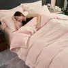 Conjunto de Quatro Peças Inverno Classe A Estilo Levemente Luxuoso Todo Fosco Esculpido Leite Fleece Cobertor Quente Espesso Lençol de Cama Roupa de Cama