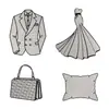 Novo Conjunto Formal de Trabalho Estilo Hepburn Socialite Francês com Tecido de Lã Grossa com Fio Dourado para Outono e Inverno
