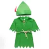 Disfraces de Halloween de Fábrica Cosplay Hombrecito Verde Color Sólido Spandex Disfraz de Performance para Niños