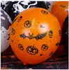 Globos de Látex de 12 pulgadas de Halloween Transfronterizos Decoración de Fiesta de Bar del Festival de Fantasmas Nacionales y Extranjeros Globos de Halloween para Ambiente