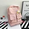 Mochila de Inverno para Estudante Universitário, Mochila Casual de Pelúcia de Urso Estilo Preppy, Mochila de Viagem de Grande Capacidade, Estilo Campus