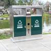 Lugar de fábrica Park Scenic comunidad calle papelera de basura exterior de saneamiento papelera de acero inoxidable papelera de clasificación