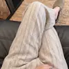 Calça de Pijama de Algodão e Seda para Mulheres, Novo Estilo de Verão, Calça de Casa Plus Size Que Pode Ser Usada Fora, Calça Anti-Mosquito de Algodão Artificial, Calça Longa Floral Fina