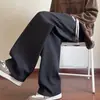Pantalones de chándal holgados para hombre para otoño e invierno, pantalones anchos fluidos para hombre, pantalones largos casuales de moda, pantalones deportivos rectos de otoño